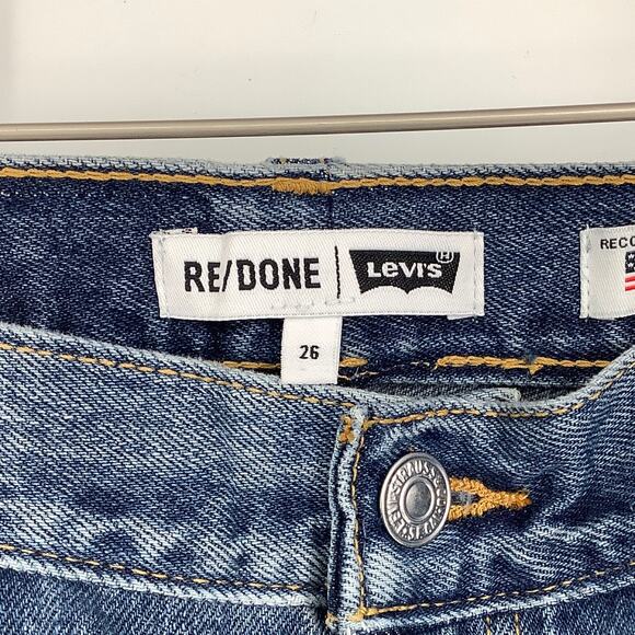 NEW! RE/DONE LEVI'S Engineered Tapered $675 msrp Size 26 Indigo Jeans G12-14 - Picture 4 of 9